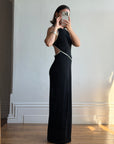 Vintage 90s Bandage Rhinestone Backless Gown