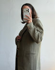 Vintage 60s Olive Wool Herringbone Blazer