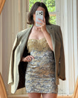 Vintage 60s Olive Wool Herringbone Blazer
