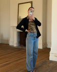 Vintage 90s Cheetah Camisole and Button Up Shirt Set