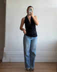 Vintage Y2K Victorias Secret Plunging Halter Top Noir