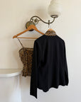 Vintage 90s Cheetah Camisole and Button Up Shirt Set