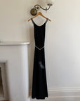 Vintage 90s Bandage Rhinestone Backless Gown