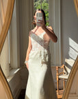 Vintage 90s Italian Asymmetrical Fairy Silk Wedding Dress