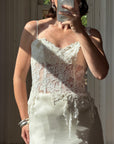 Vintage 90s Italian Asymmetrical Fairy Silk Wedding Dress