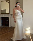 Vintage 90s Italian Asymmetrical Fairy Silk Wedding Dress