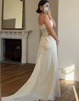 Vintage 90s Italian Asymmetrical Fairy Silk Wedding Dress