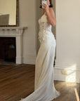 Vintage 90s Italian Asymmetrical Fairy Silk Wedding Dress