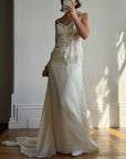 Vintage 90s Italian Asymmetrical Fairy Silk Wedding Dress