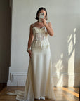 Vintage 90s Italian Asymmetrical Fairy Silk Wedding Dress