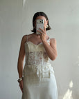 Vintage 90s Italian Asymmetrical Fairy Silk Wedding Dress