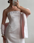 Vintage 90s Satin Lace Up Prom Dress Baby Pink
