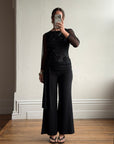 Vintage Beaded Sheer Floral Embroidered Long Sleeved Top