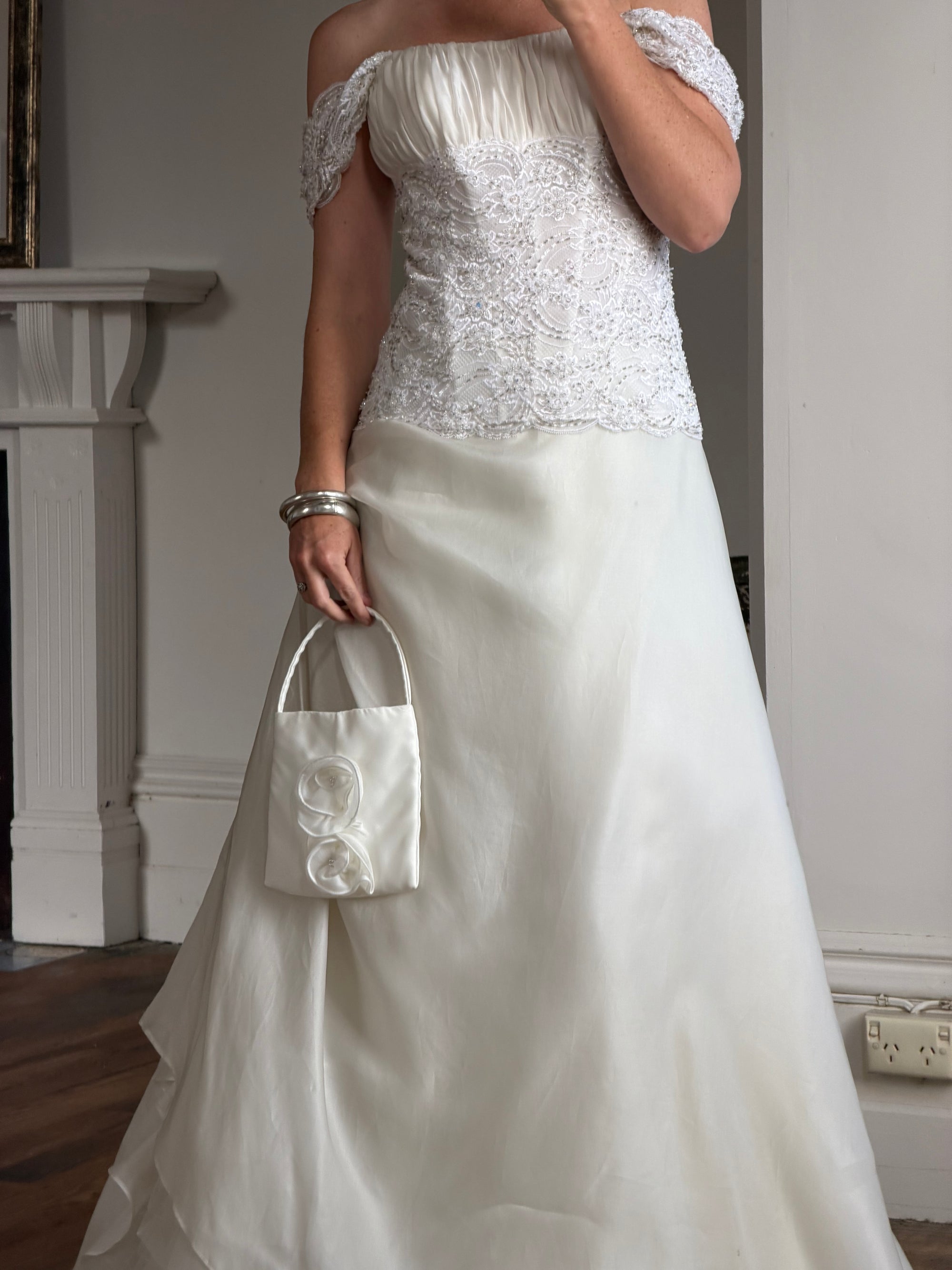 Vintage Rosette Bridal Bag Petite