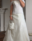 Vintage Rosette Bridal Bag Petite