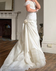 Vintage 90s Italian Two Piece Diamante and Organza Bridal Set