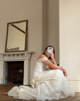 Vintage 90s Italian Two Piece Diamante and Organza Bridal Set