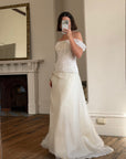 Vintage 90s Italian Two Piece Diamante and Organza Bridal Set
