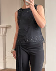 Vintage Mesh Rhinestone Multi Bead Starry Sky Tank