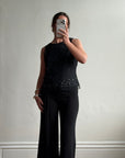 Vintage Mesh Rhinestone Multi Bead Starry Sky Tank