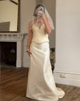 Vintage 90s Italian Sweetheart Bodice Lace Bridal Set