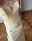 Vintage 90s Italian Sweetheart Bodice Lace Bridal Set