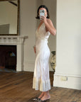 Vintage 40s Liquid Satin Lace Baby Pink Slip
