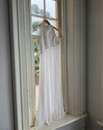 Vintage 90s Satin Cheongsam Sleeveless Bridal Dress