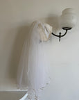 Vintage Bridal Lace Tulle Tiered Cap Veil