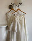 Vintage 90s Italian Two Piece Diamante and Organza Bridal Set