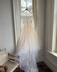 Vintage 1950s White Lace Bow Tulle Bridal Gown