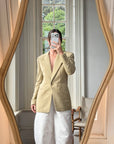 Vintage 90s Tailored Camel Longline Blazer