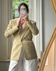 Vintage 90s Tailored Camel Longline Blazer
