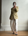 Vintage 90s Tailored Camel Longline Blazer