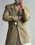 Vintage 90s Tailored Camel Longline Blazer