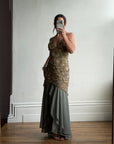 Vintage 90s Olive Lace Slip Dress