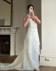 Vintage 90s Italian Silver Embellished Waterfall Tiered Bridal Set