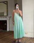 Vintage 50s Pleated Mint Green Slip Dress