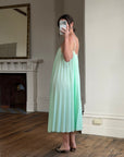Vintage 50s Pleated Mint Green Slip Dress