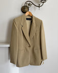 Vintage 90s Tailored Camel Longline Blazer