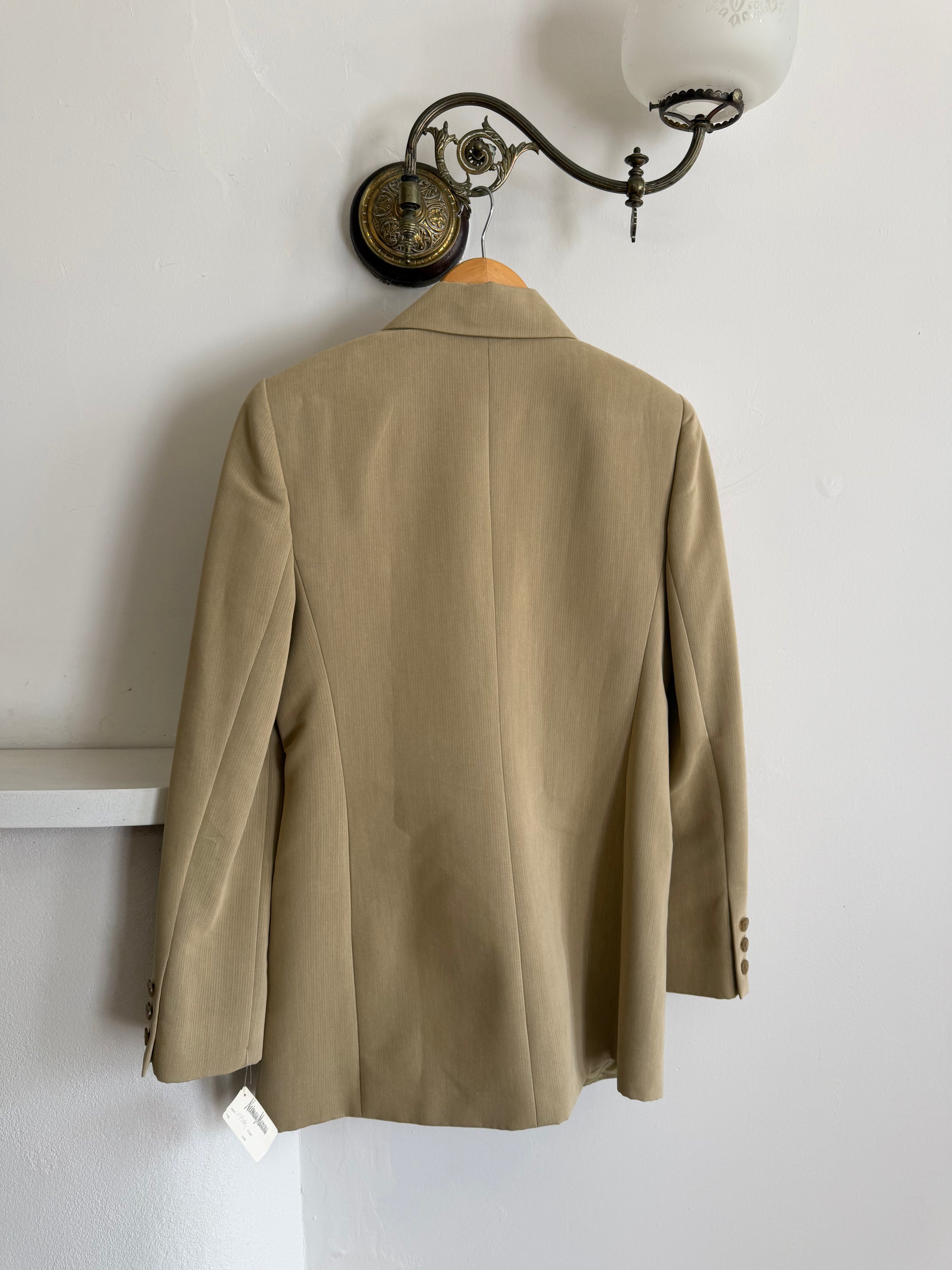 Vintage 90s Tailored Camel Longline Blazer
