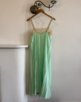 Vintage 50s Pleated Mint Green Slip Dress