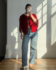 Vintage 40s Fringed Tie Jacket Scarlet Red