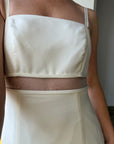 Vintage Italian 90s Minimalist Dress With Train
