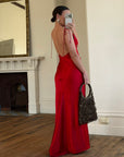 Vintage 90s Pure Silk Bias Tri Dress Scarlett
