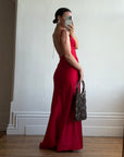 Vintage 90s Pure Silk Bias Tri Dress Scarlett