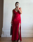 Vintage 90s Pure Silk Bias Tri Dress Scarlett