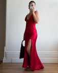 Vintage 90s Pure Silk Bias Tri Dress Scarlett