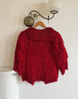 Vintage 40s Fringed Tie Jacket Scarlet Red