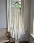 Vintage Italian 90s Minimalist Dress With Train